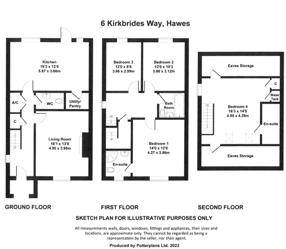 6 Kirkbrides Way, Hawes, North Yorkshire floorplan