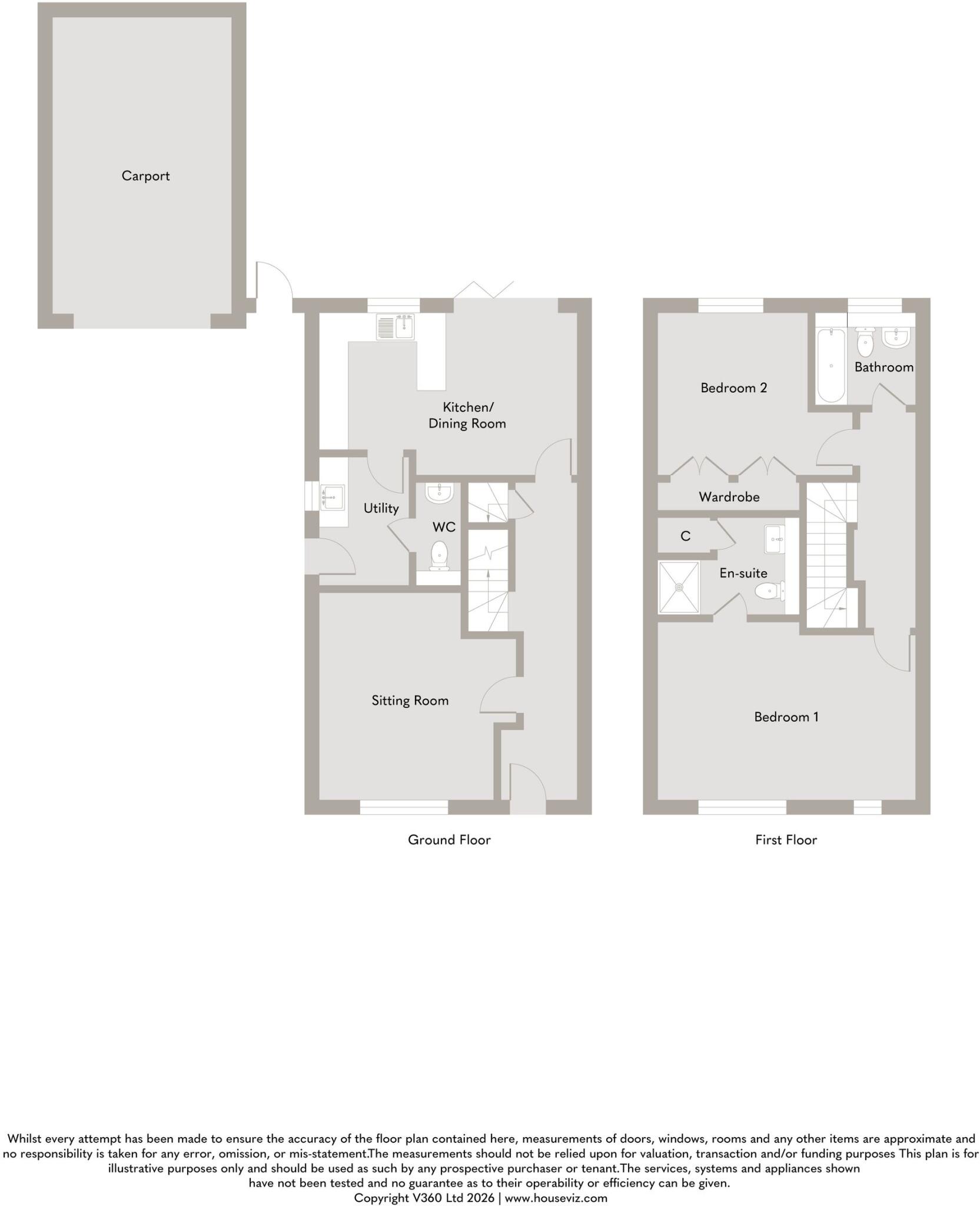 A Characterful Two-Bedroom New Home at Auden Place in Holt floorplan