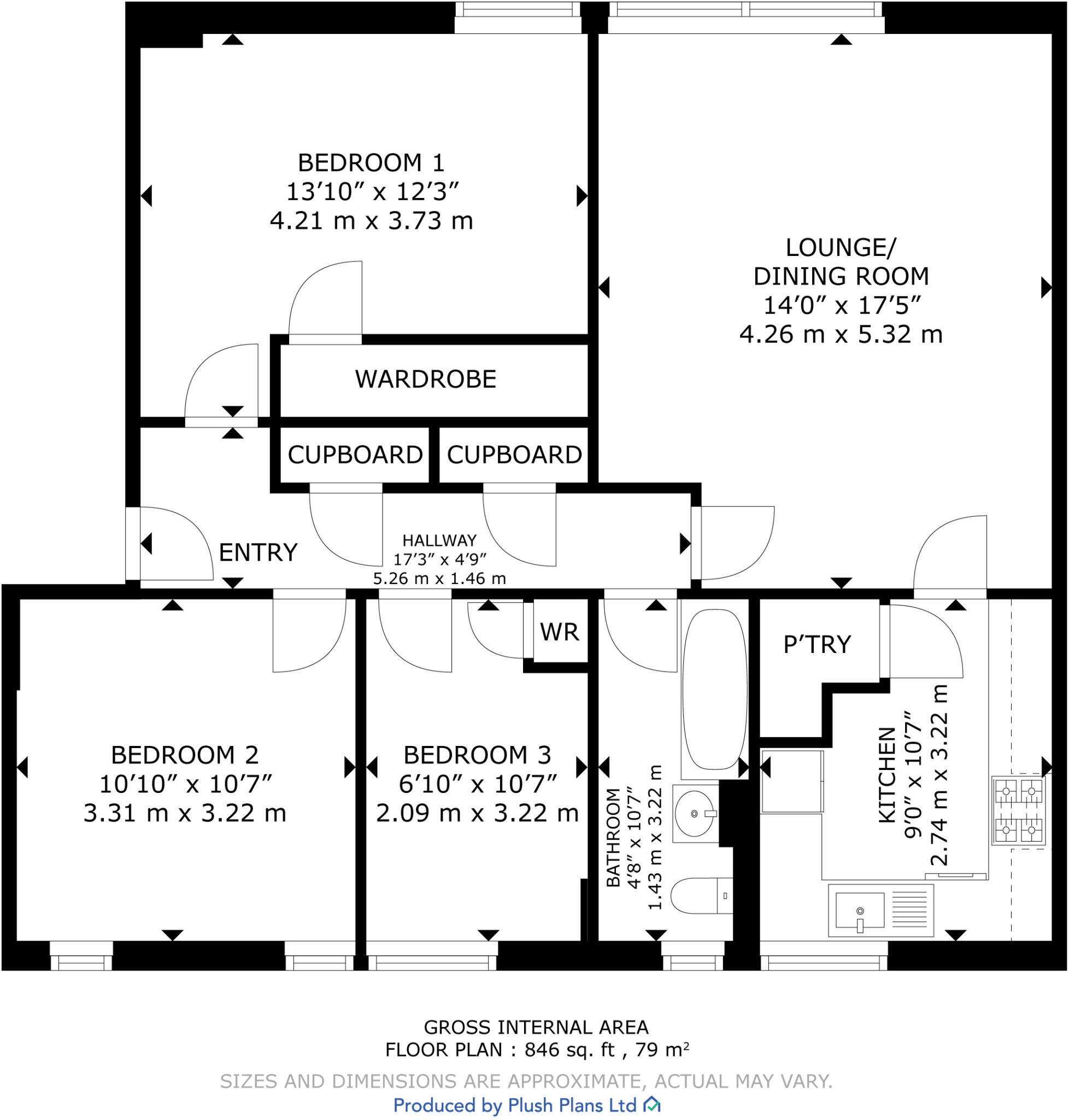 79, Acre Road, Glasgow, Glasgow City floorplan