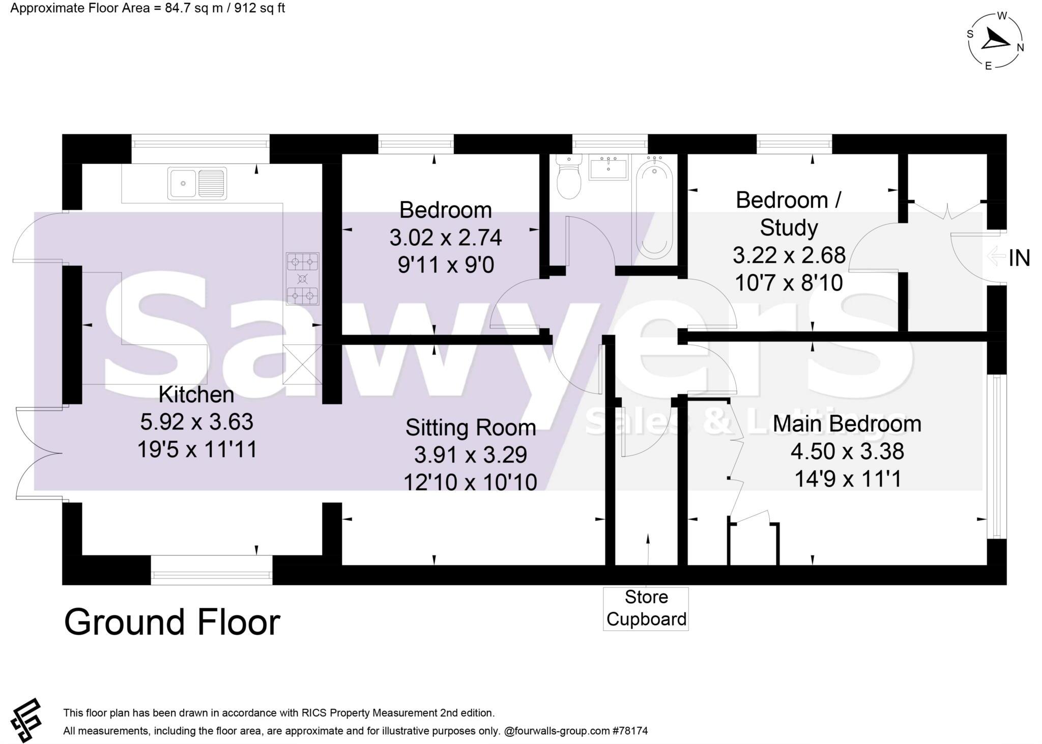 Down View, Chalford Hill, Stroud floorplan
