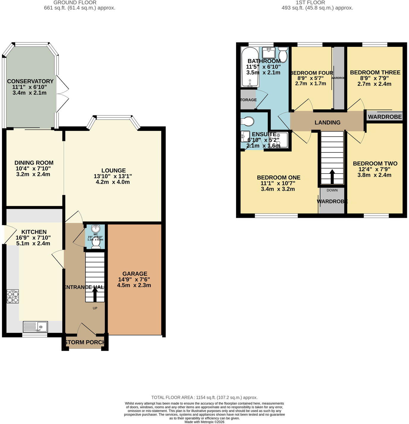 Deavall Way, Cannock, WS11 7ZB floorplan
