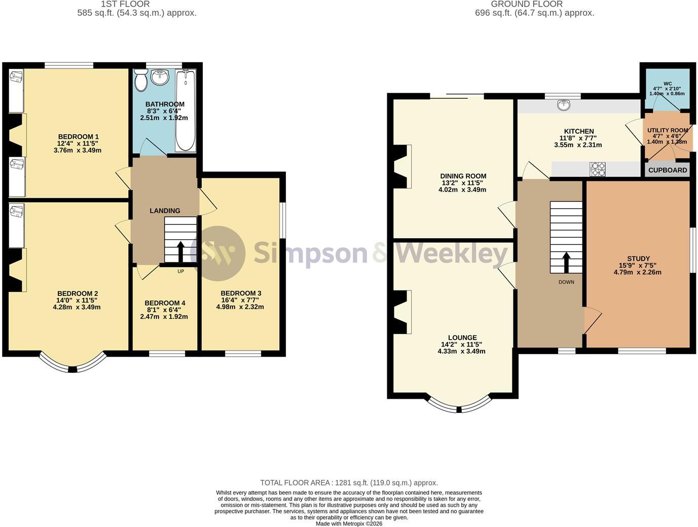 NN8 Ridgeway, Wellingborough floorplan