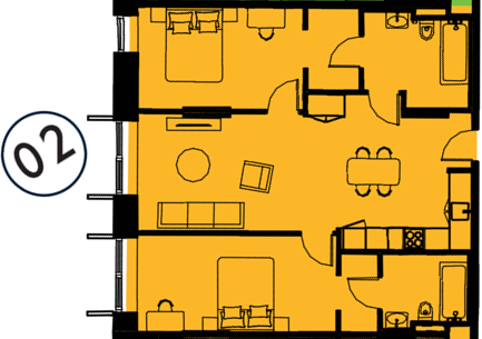 Laurence Place, Embankment West, M3 floorplan