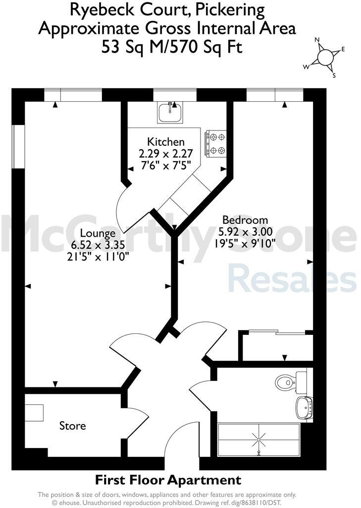 Ryebeck Court, Eastgate, Pickering floorplan
