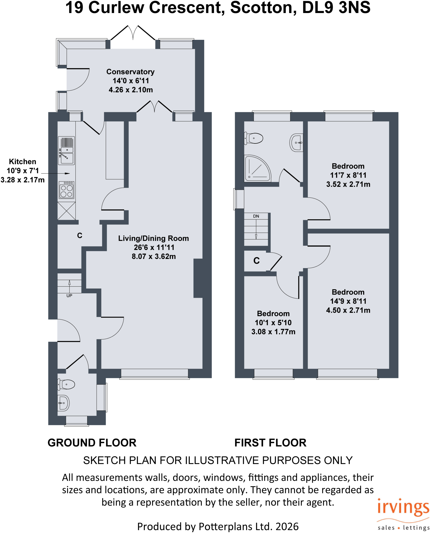 Curlew Crescent, Scotton floorplan