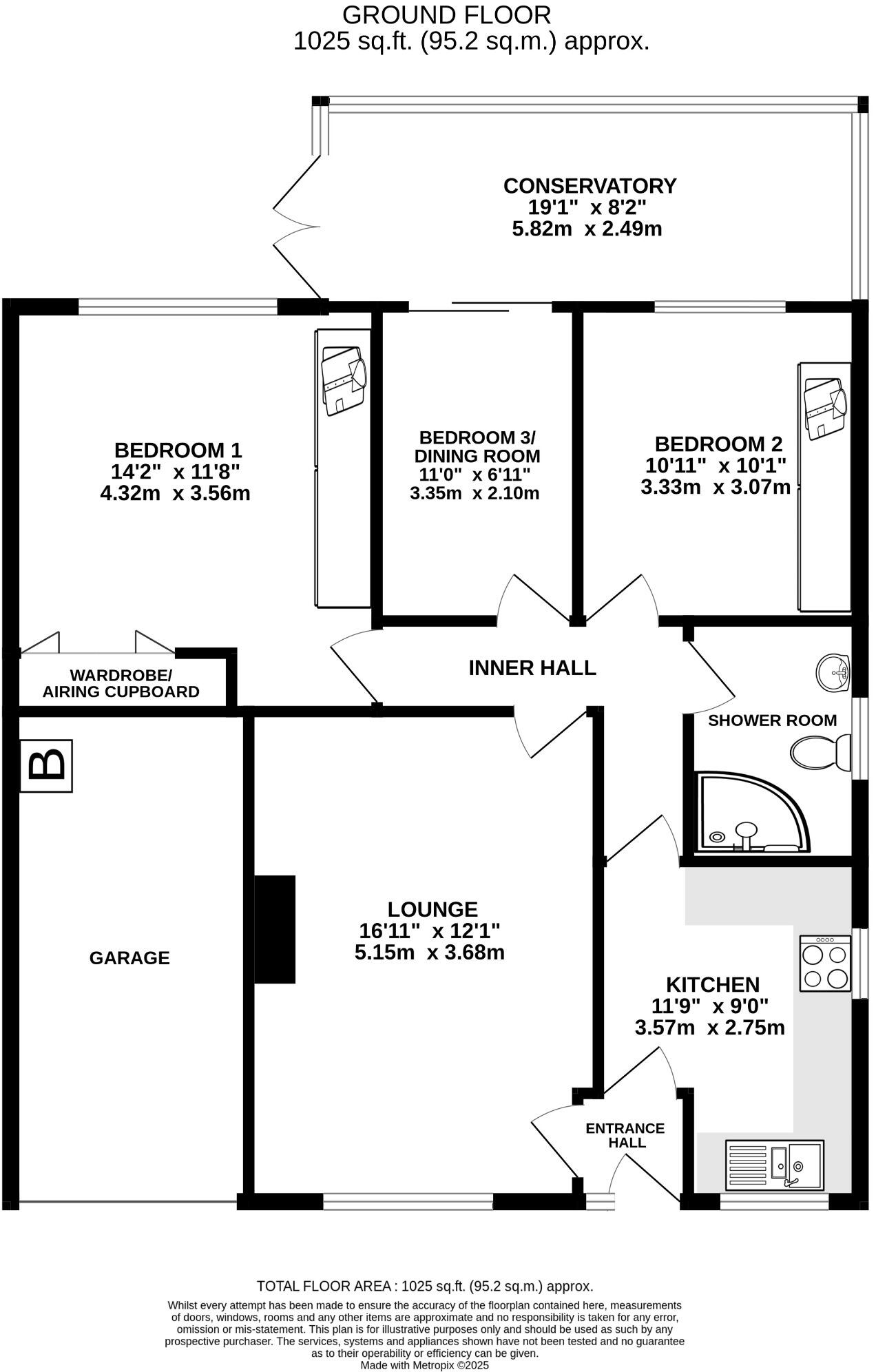 Malvern Avenue, Fareham floorplan