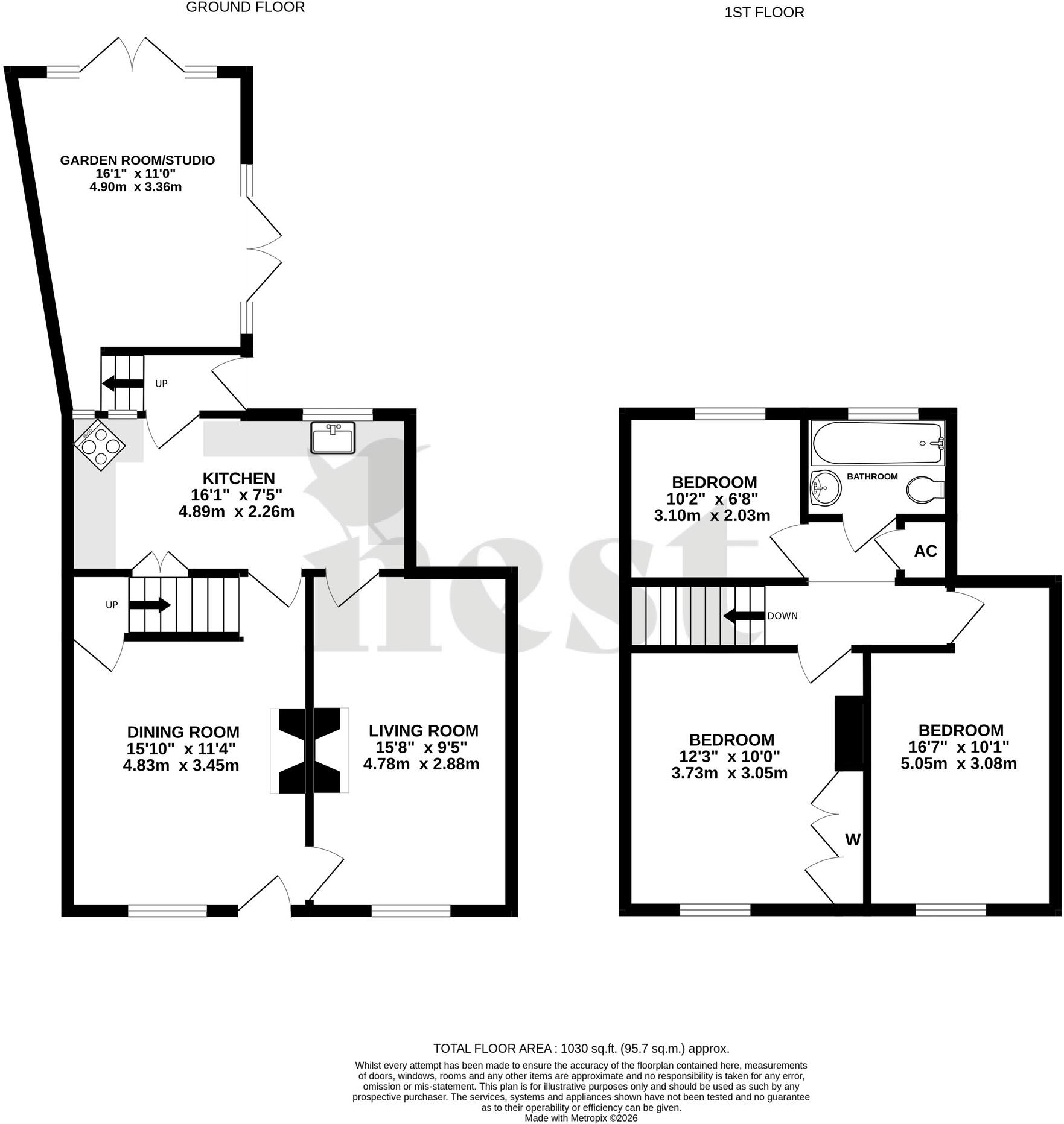 Parricks Place, South Street, Wiveliscombe floorplan