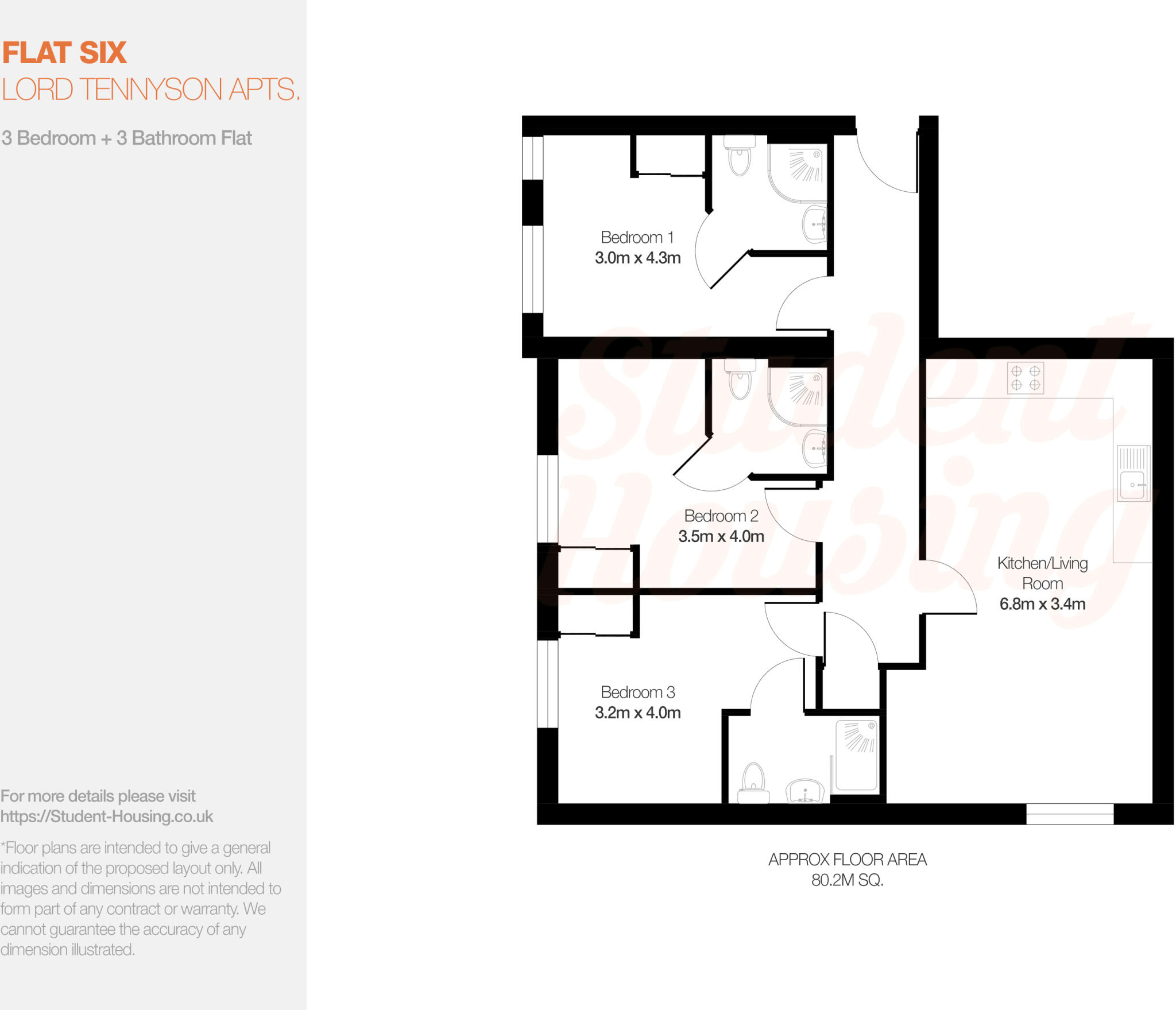 Lord Tennyson // 3 Bed & 3 Bath // Ensuites // August 2027 floorplan
