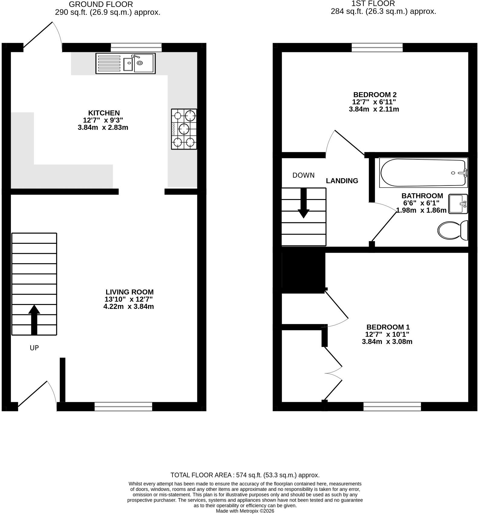 Lidiard Gardens, Southsea floorplan