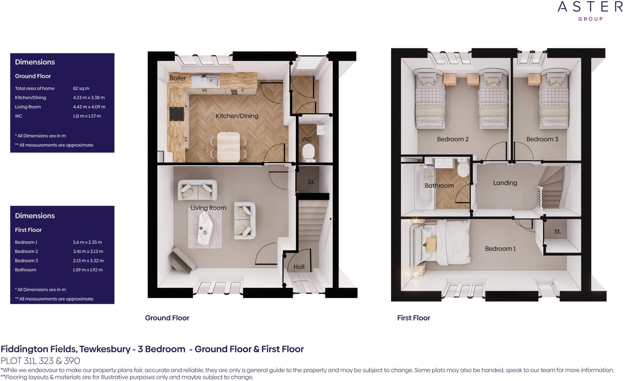 Fiddington Fields
Yew Close,
Ashchurch,
Tewkesbury,
GL20 7UW floorplan