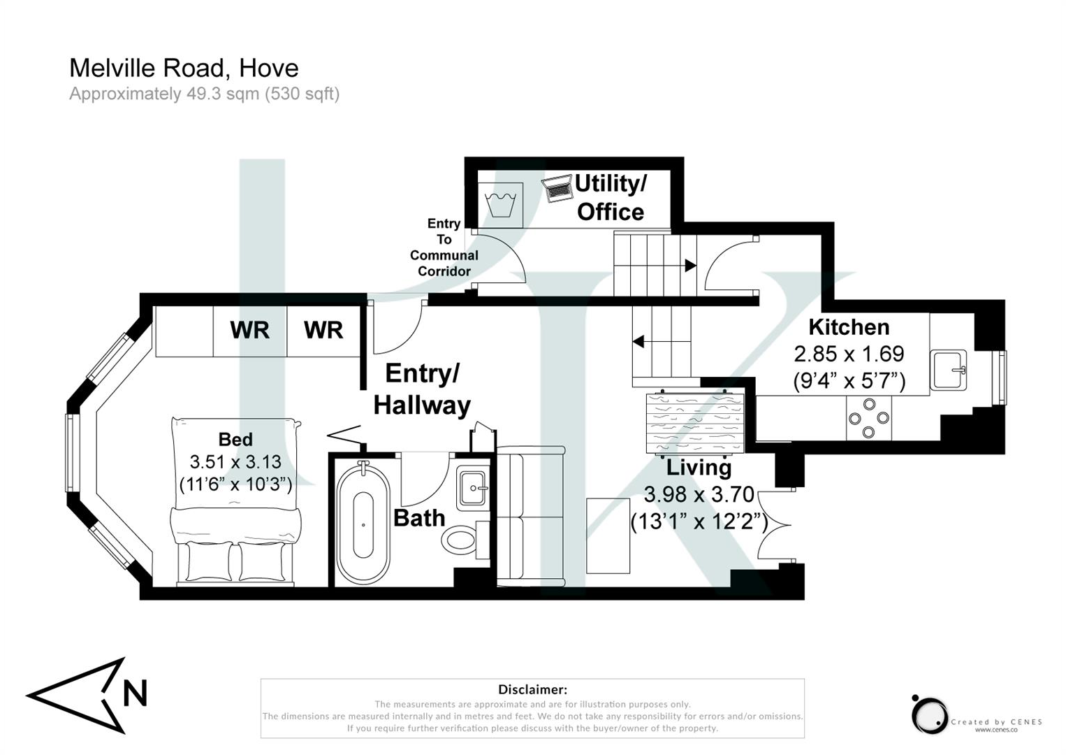 Melville Road, Hove floorplan