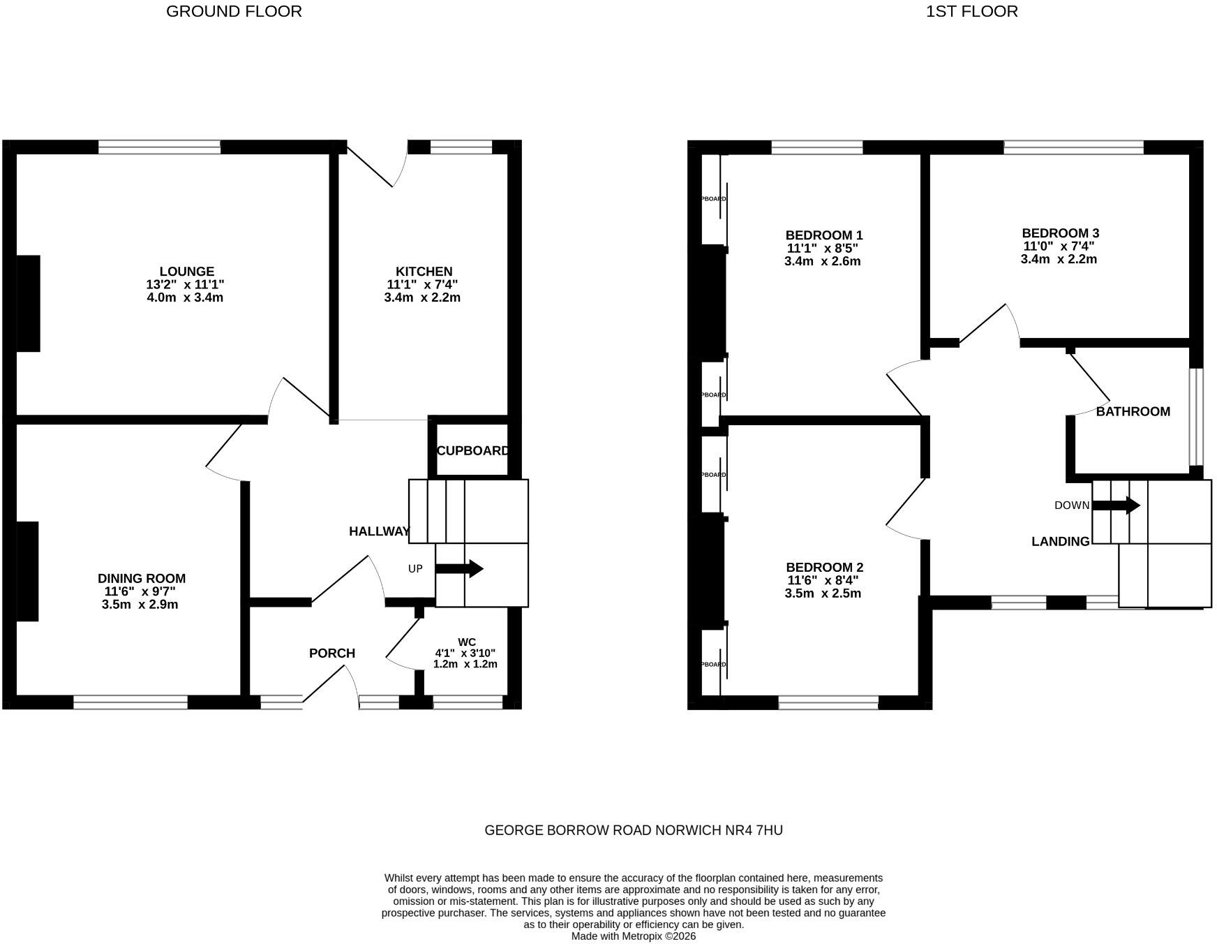 George Borrow Road, Norwich, Norfolk, NR4 7HU floorplan