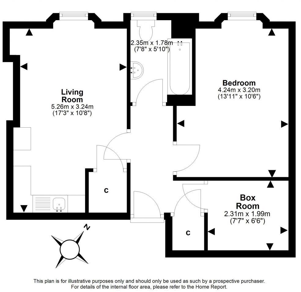 76 (1F2) Eyre Place, Edinburgh, EH3 5EW floorplan