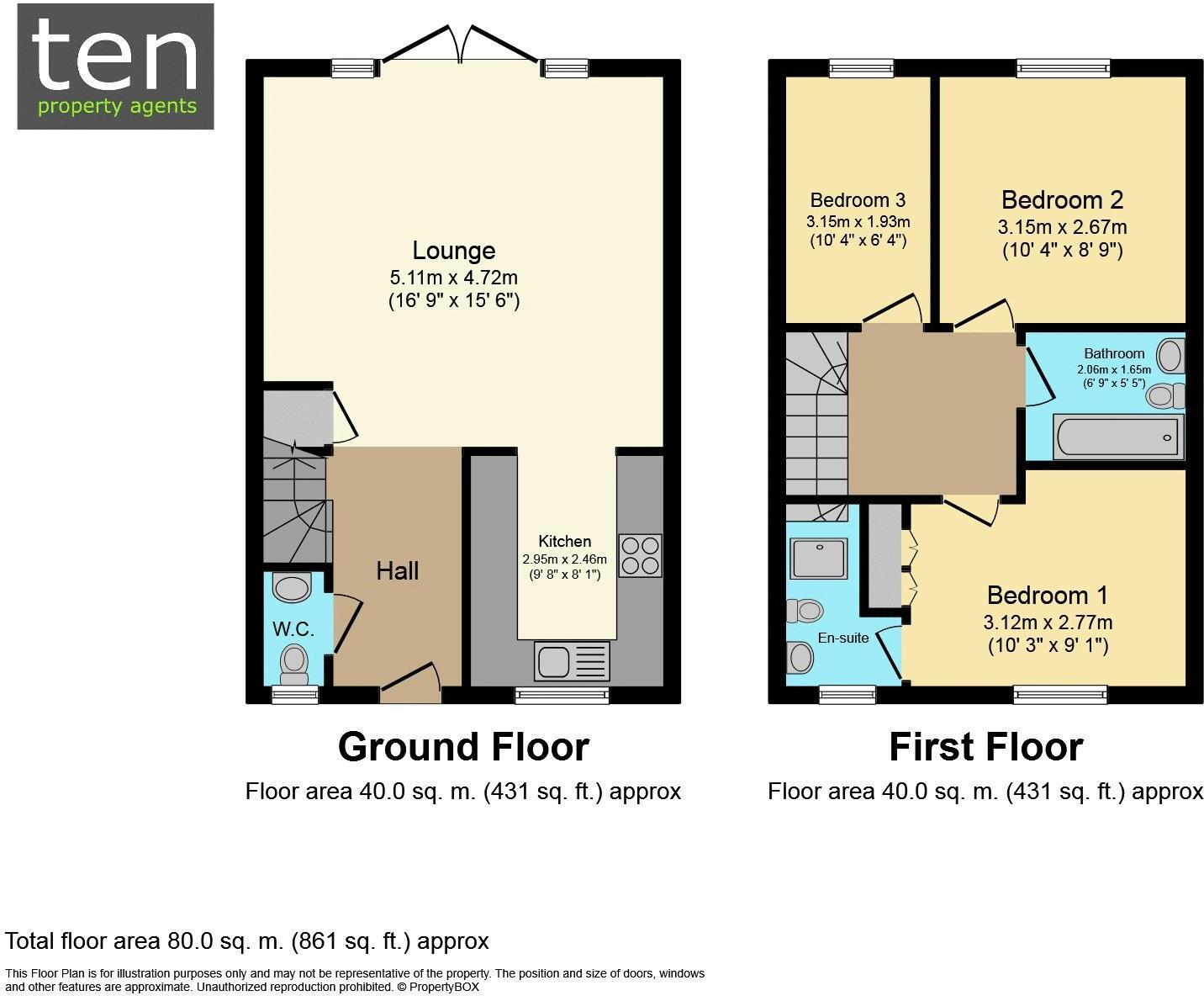The Pastures, St. Neots floorplan