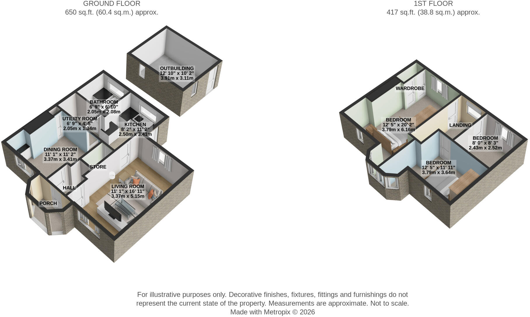 Martineau Cottage, Warbrook Lane, Eversley, Hampshire floorplan
