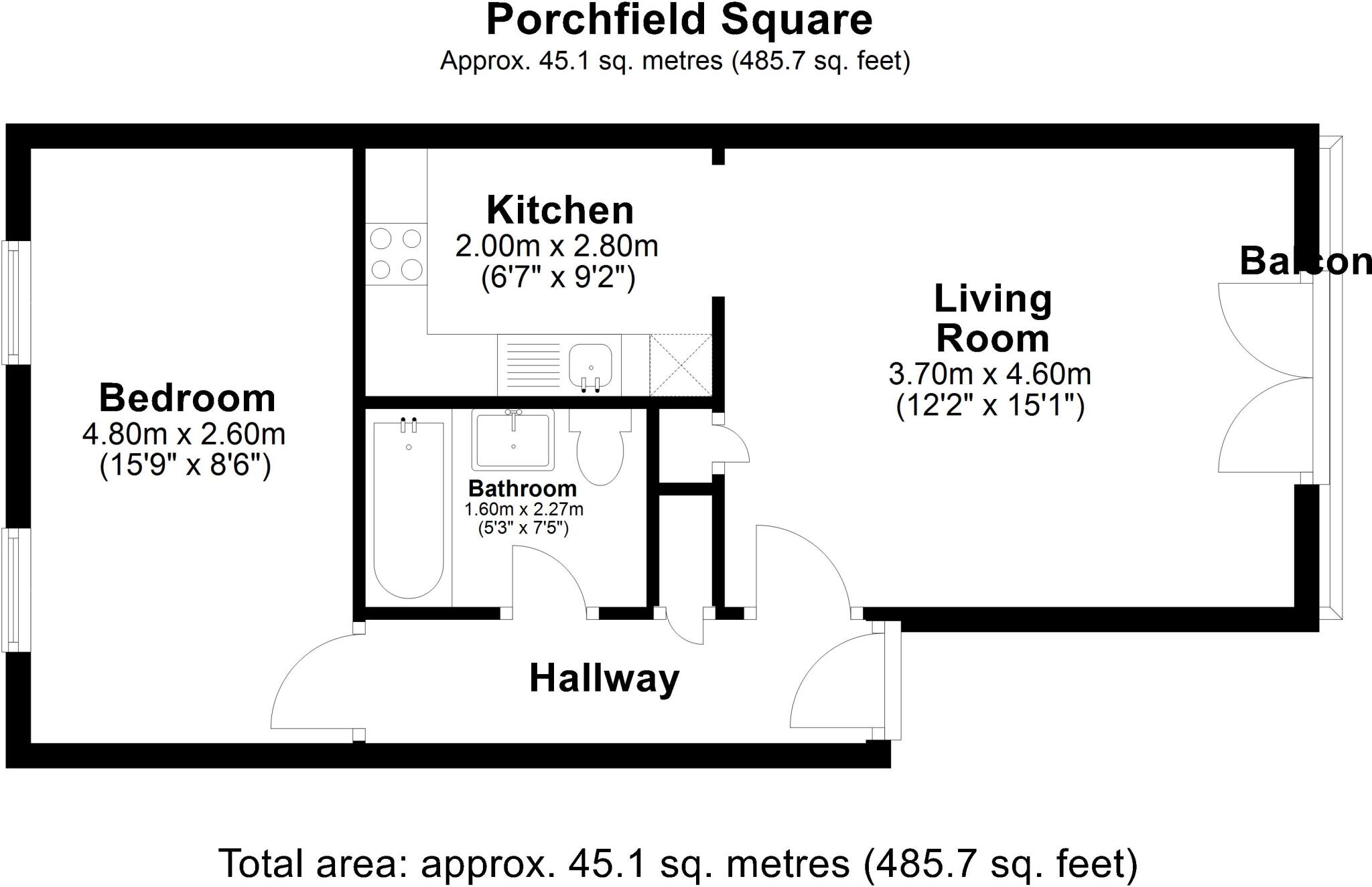 Porchfield Square Manchester M3 floorplan