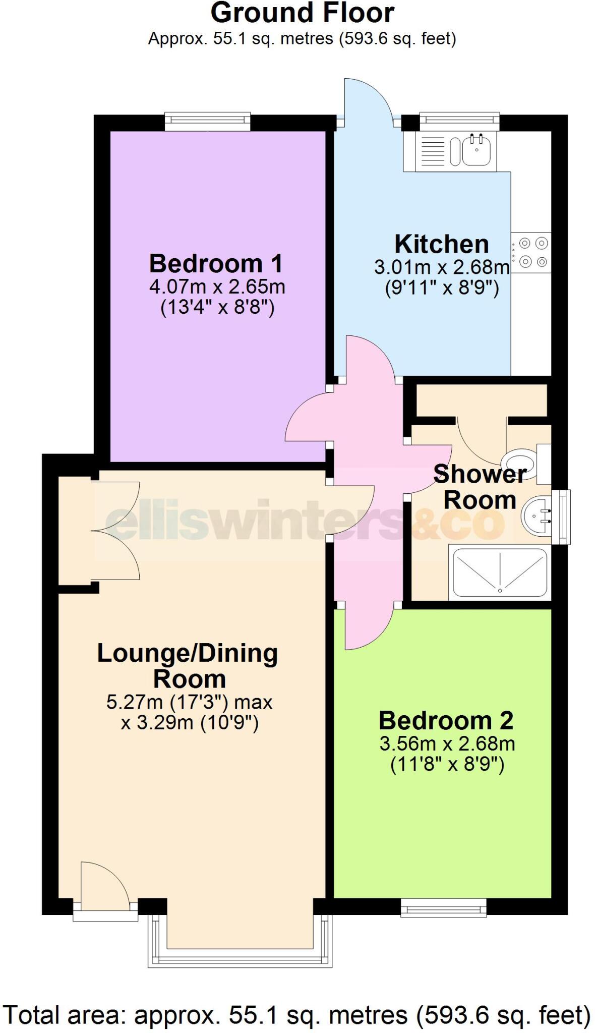 Burrowmoor Road, March floorplan