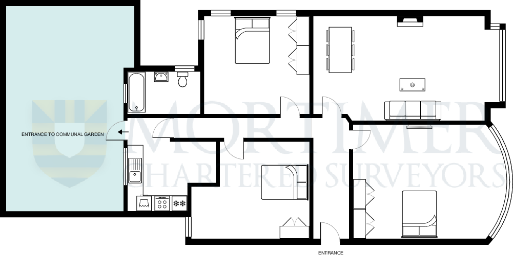 Powys Court, Bowes Road, London floorplan