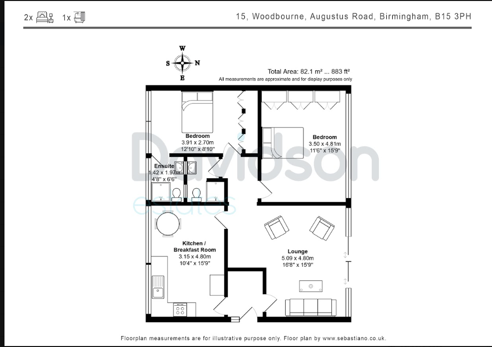 Woodbourne, Augustus Road, Birmingham floorplan