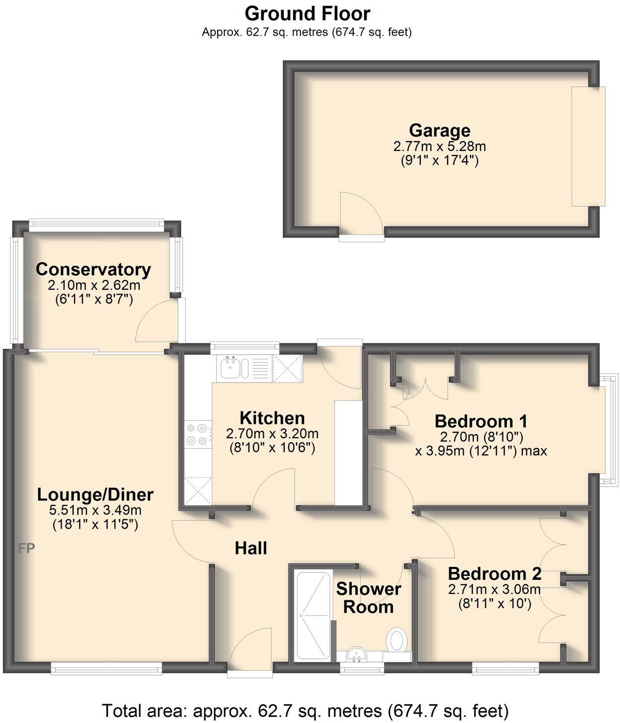 Barton Crescent, Chesterfield, S40 floorplan