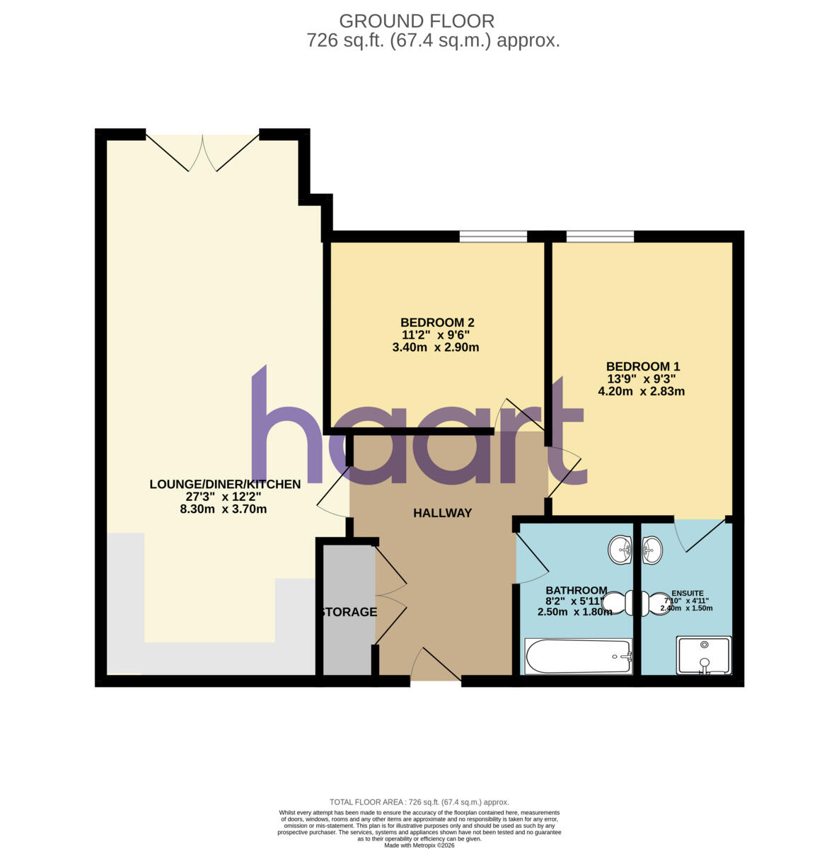 Marbled White Court, Little Paxton floorplan