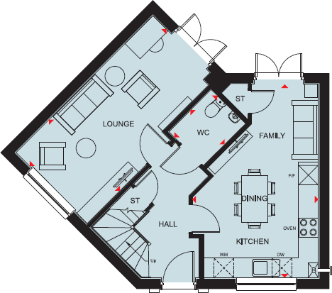 Azalea Lane, 
Witham St Hughs,
Lincoln,
Lincolnshire,
LN6 9XN floorplan