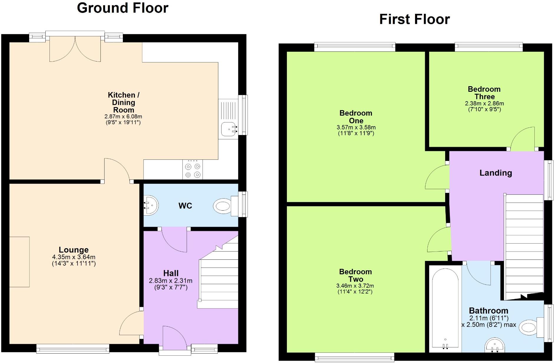 71 Grasscroft, Long Buckby, NN6 7PZ floorplan