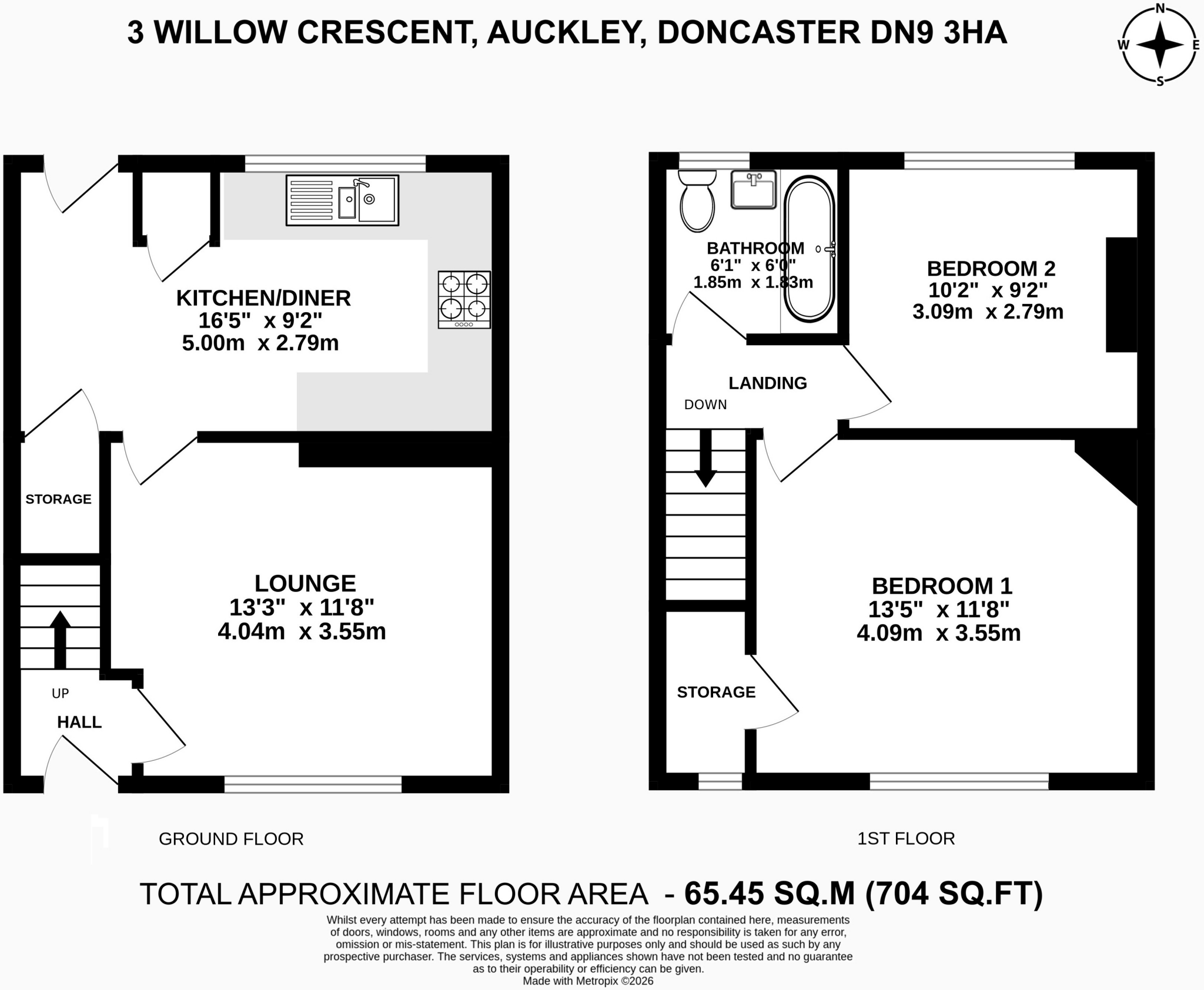 Willow Crescent, Auckley, Doncaster floorplan