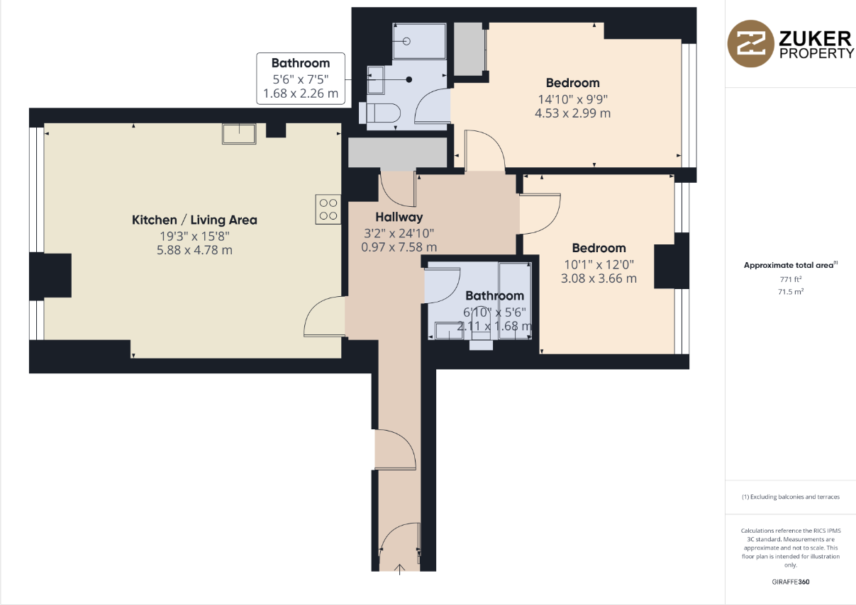 3/F, Queens College Chambers, 38 Paradise Street, Birmingham, B1 2AF floorplan
