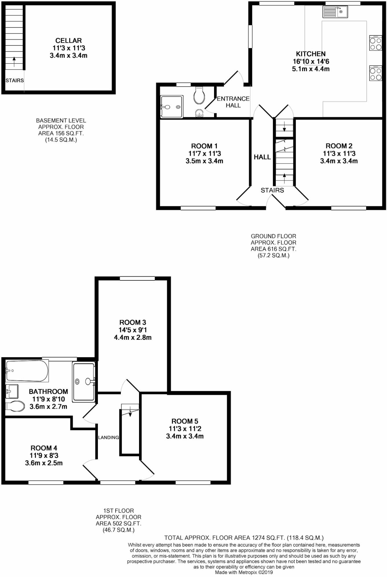 Available SEPT 2027 -  5 Rooms - Albert Terrace floorplan