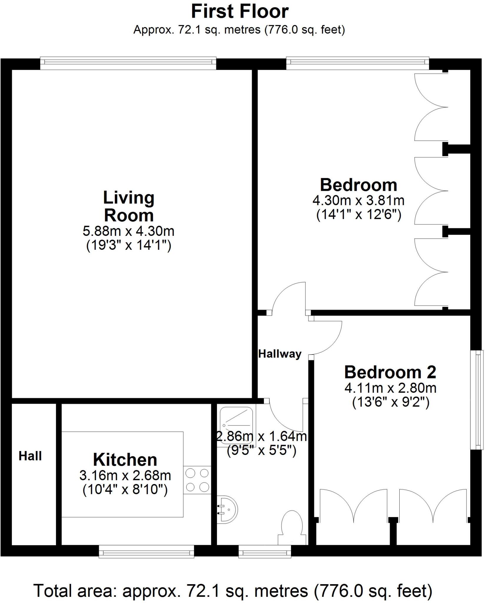 Christchurch Park Sutton SM2 floorplan