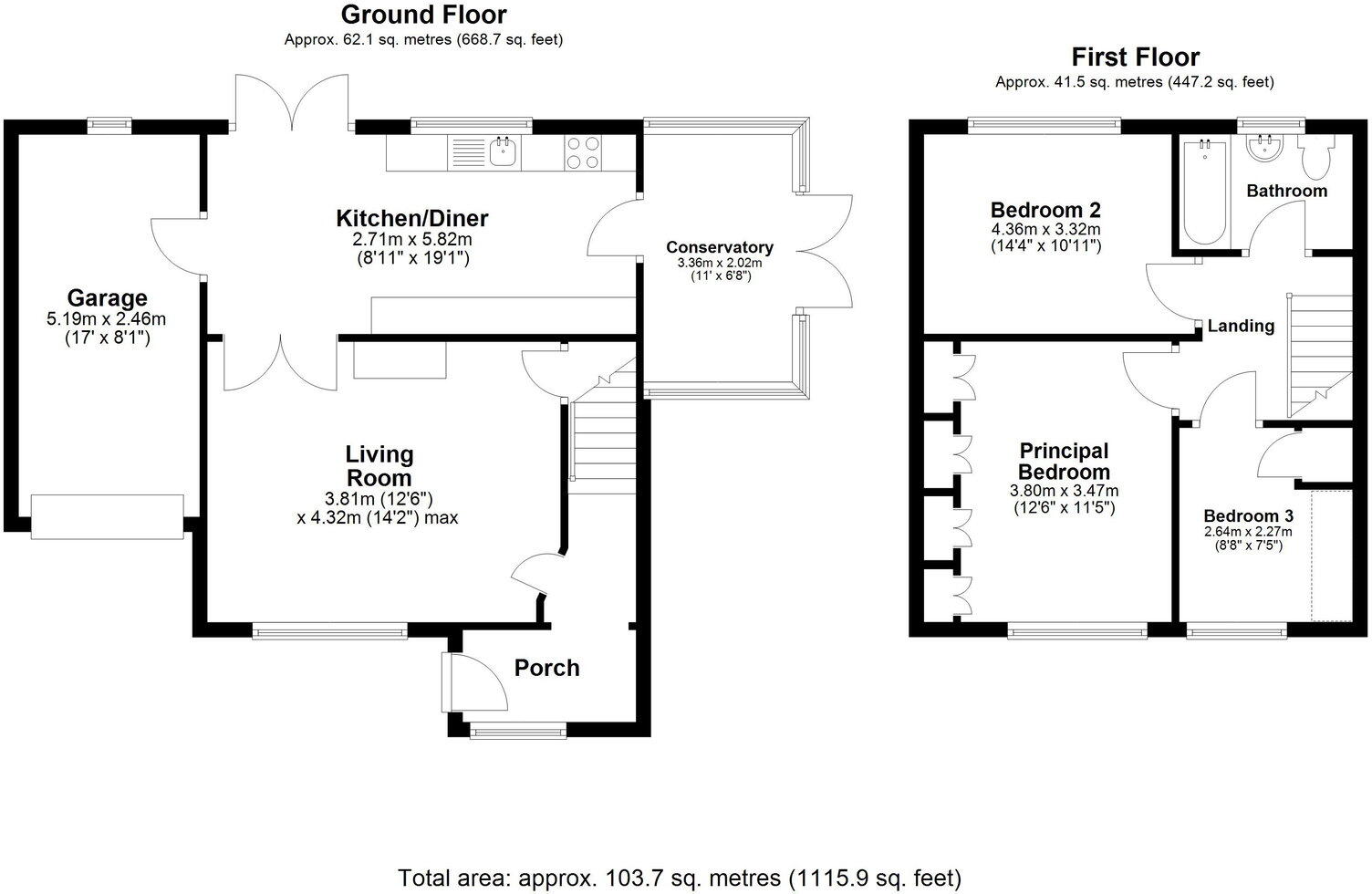 Down Close, Portishead, Bristol, BS20 8BX floorplan