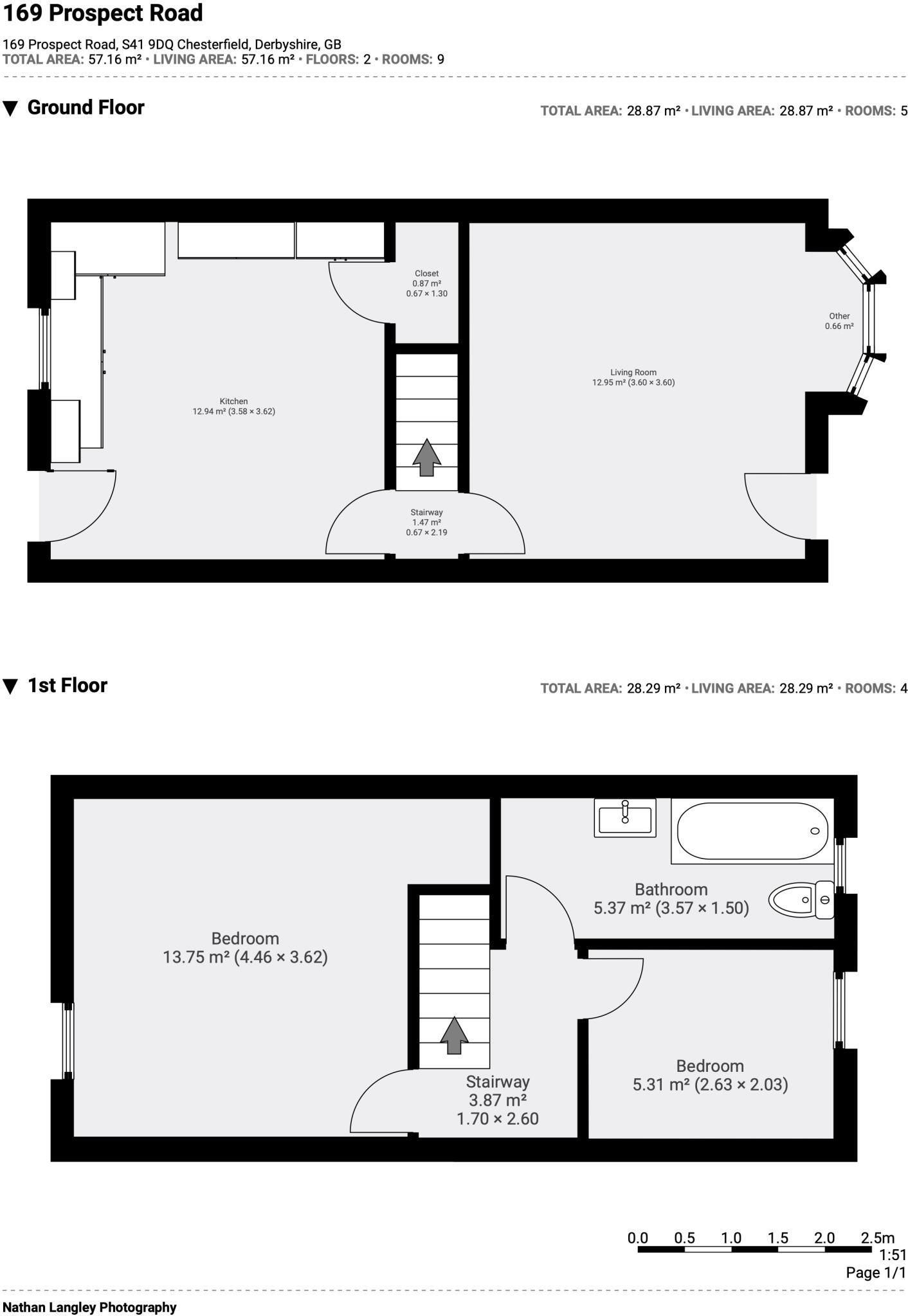 169 Prospect Road, Old Whittington, Chesterfield, Derbyshire S41 9DQ floorplan
