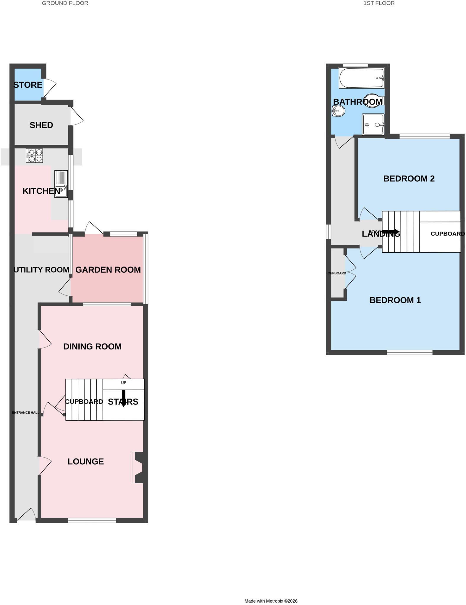 Ladycroft, Wellington, Telford, Shropshire, TF1 floorplan