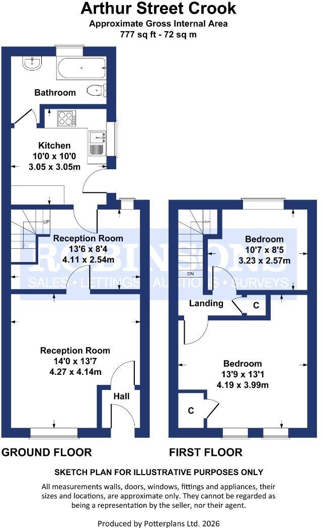 Arthur Street, Crook floorplan