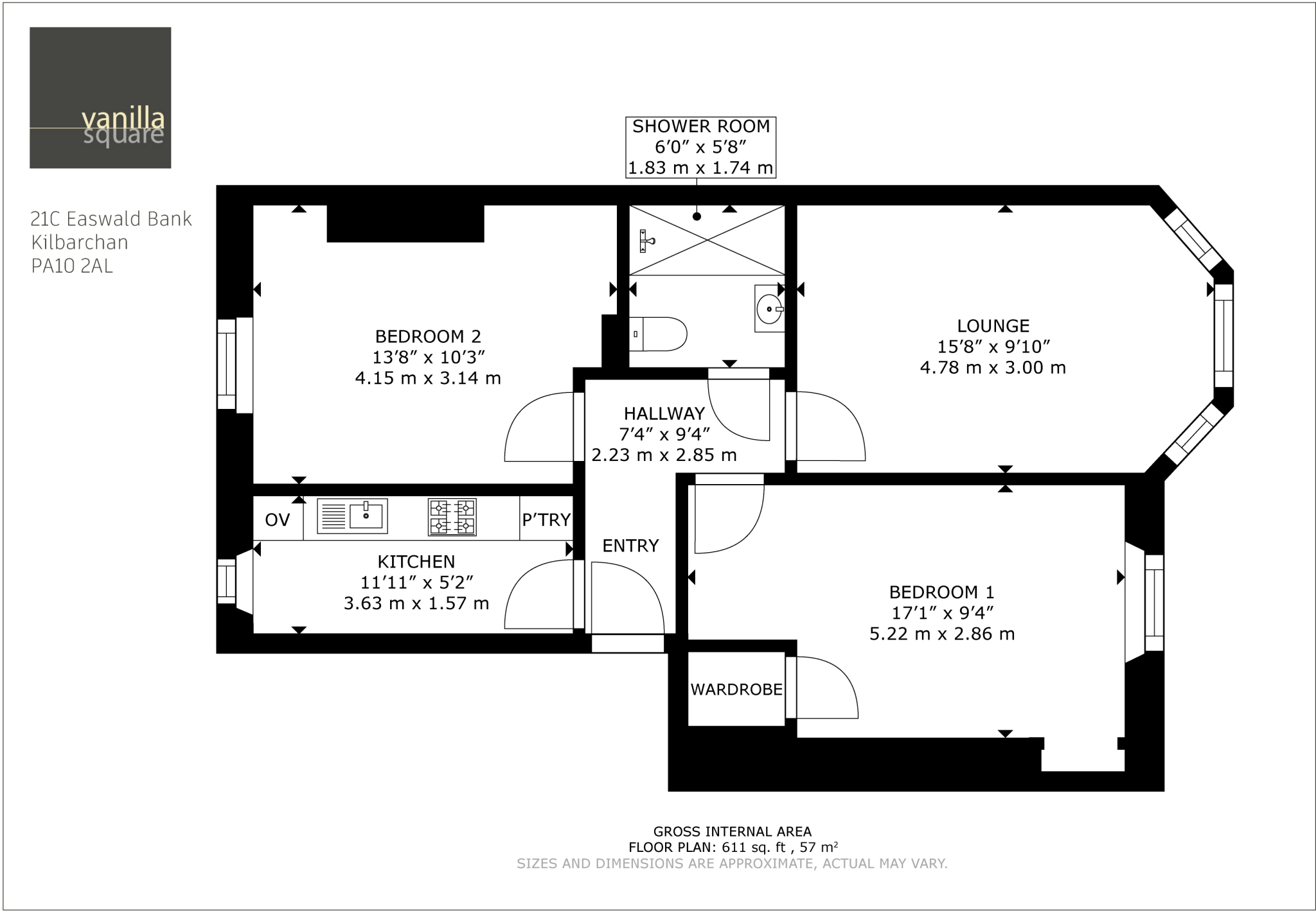Easwald Bank, Kilbarchan floorplan