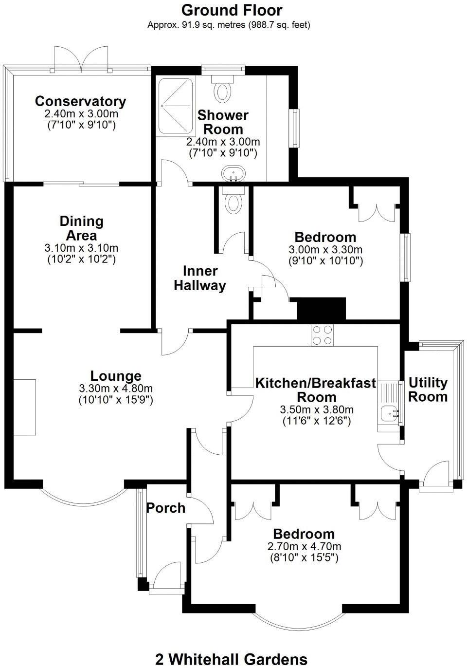 Whitehall Gardens , Broseley floorplan