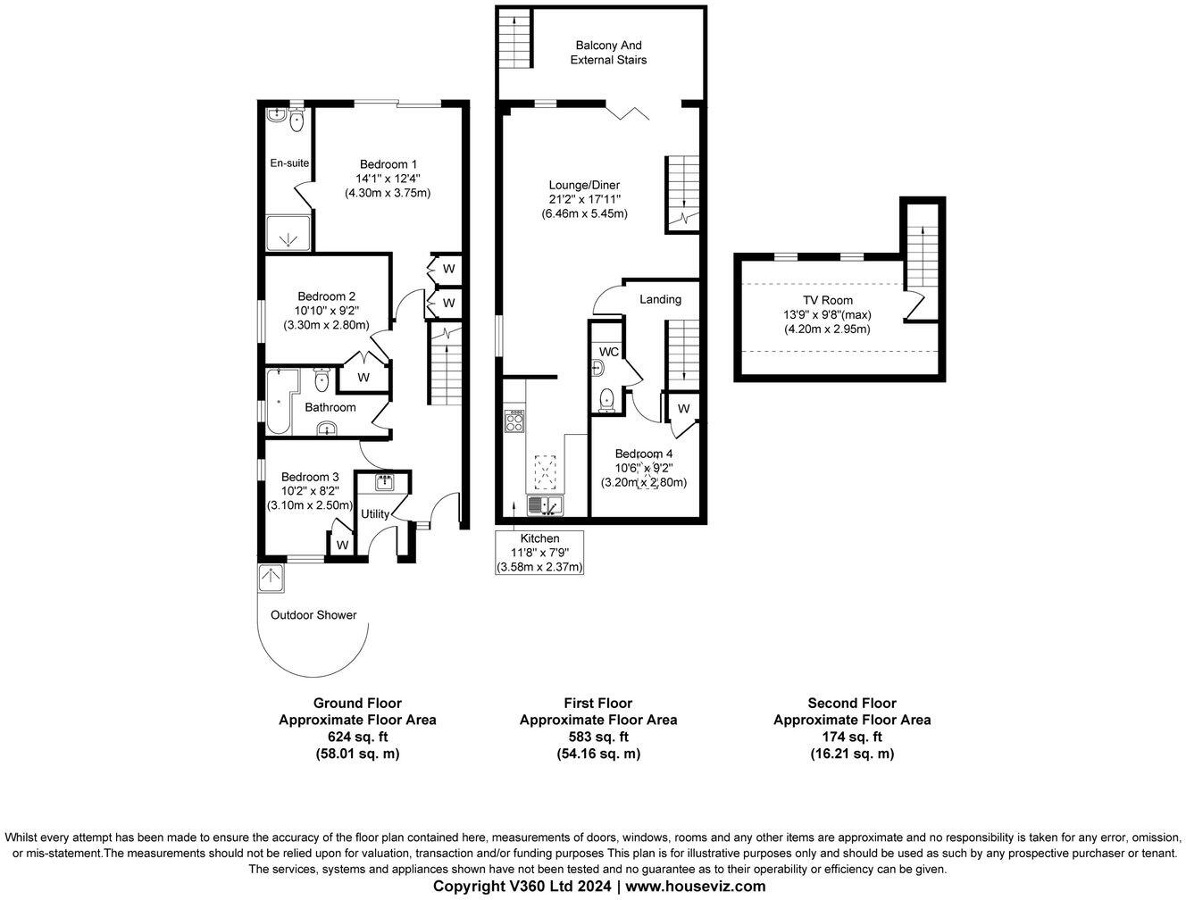 St Moritz, Trebetherick. floorplan