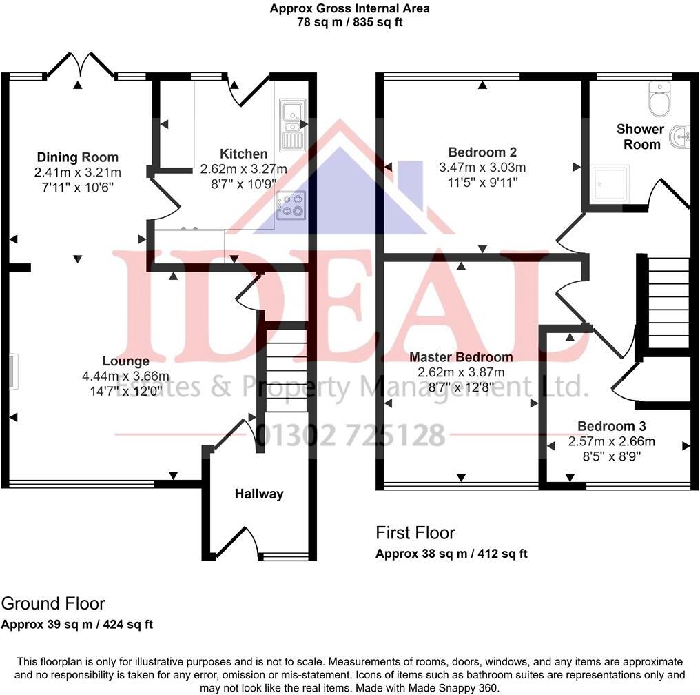 Lutterworth Drive, Adwick-Le-Street, Doncaster floorplan