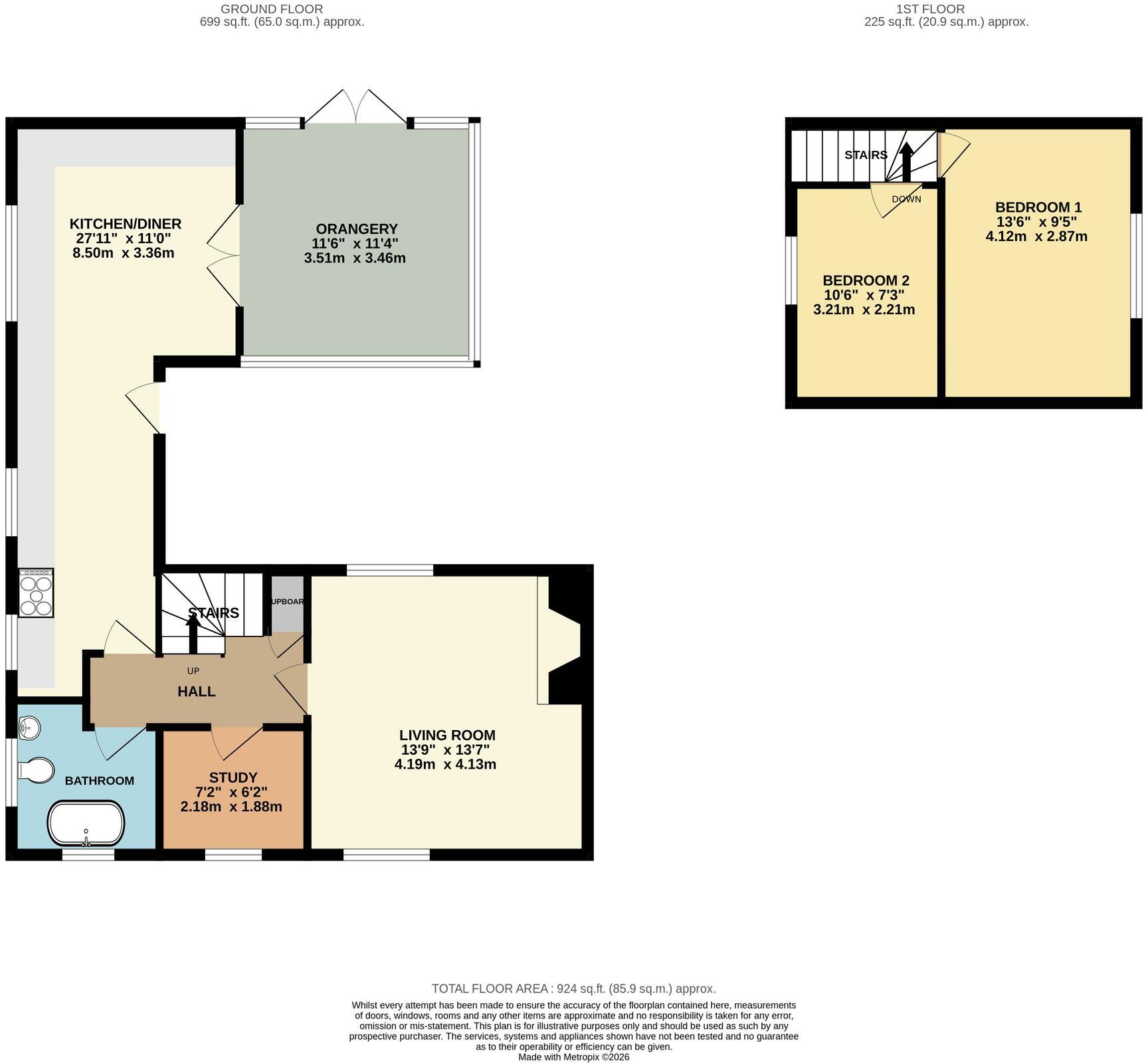 Salters Cottage 33 Coalport Road Broseley TF12 5AN floorplan