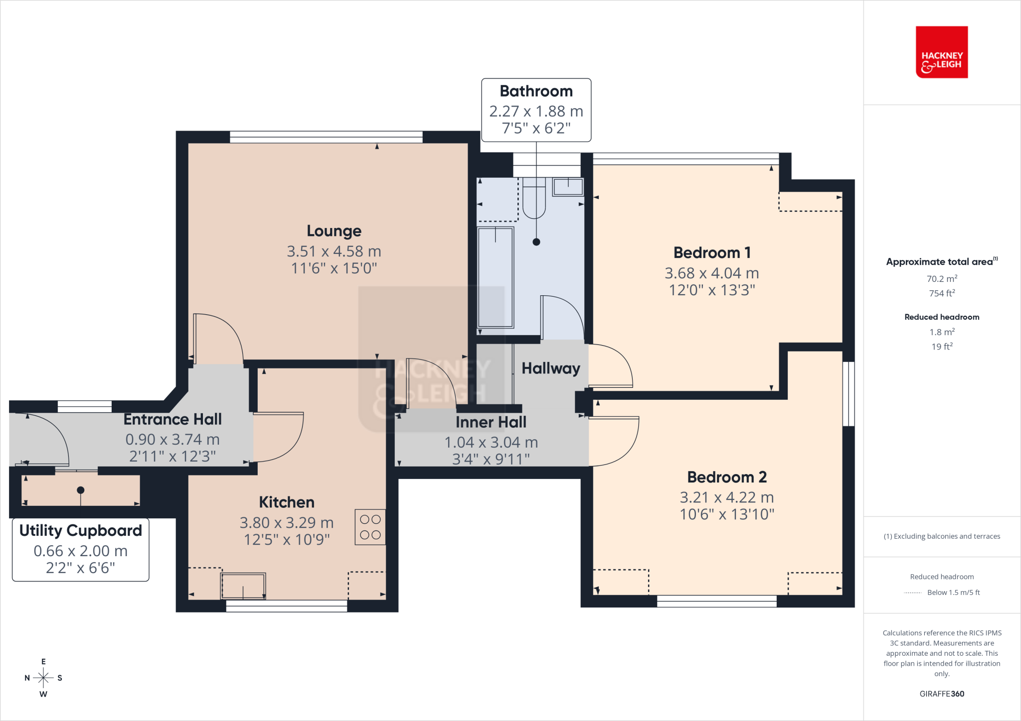 Top Flat, Seawood House, Carter Road, Grange-over-Sands, Cumbria, LA11 7AS floorplan
