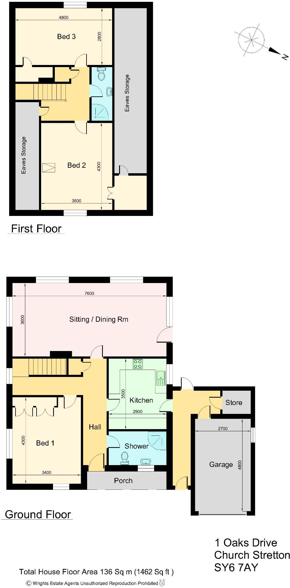 1 Oaks Drive, Church Stretton, Shropshire, SY6 7AY floorplan