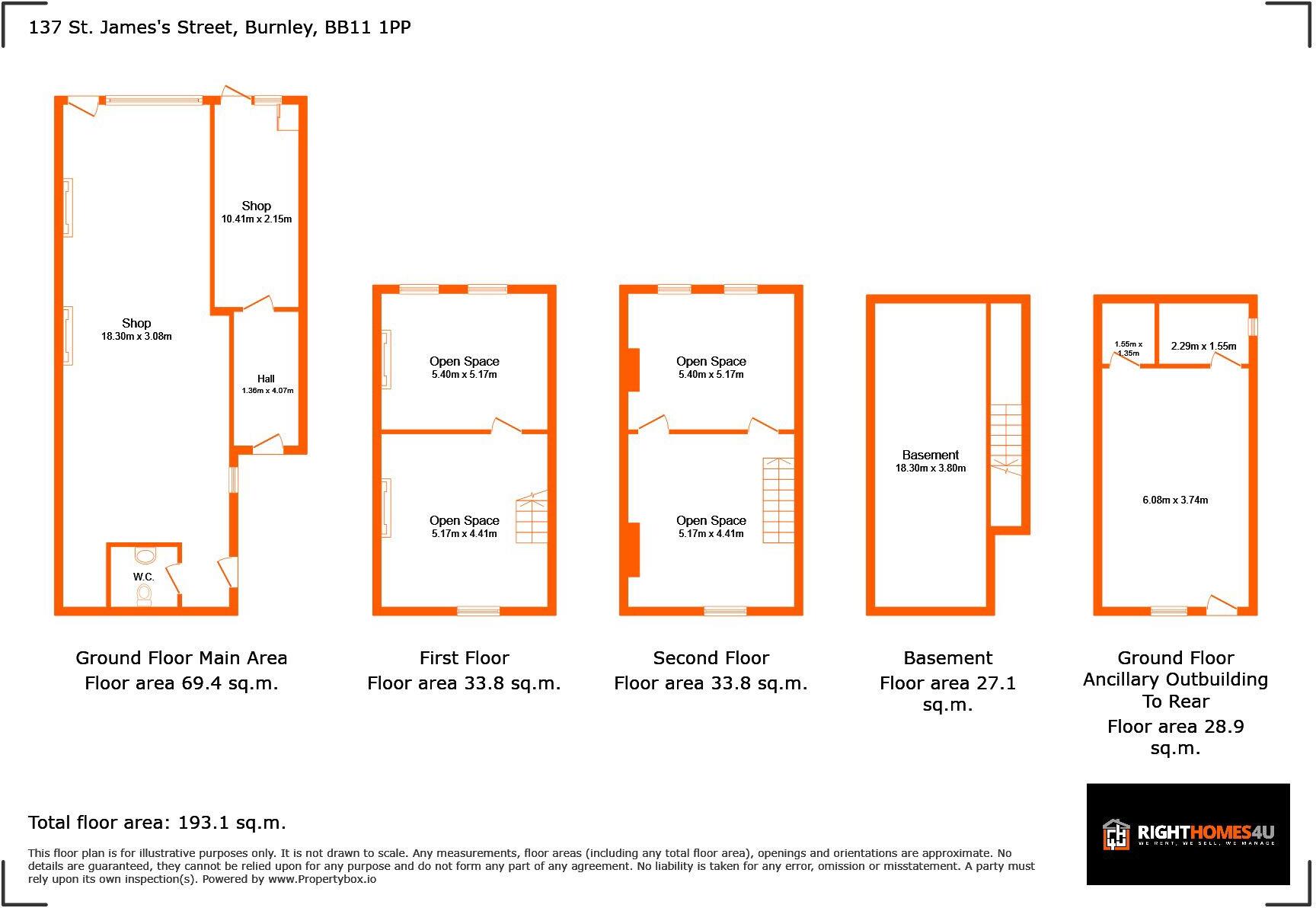 St. James's Street, Burnley, Lancashire, BB11 1PP floorplan