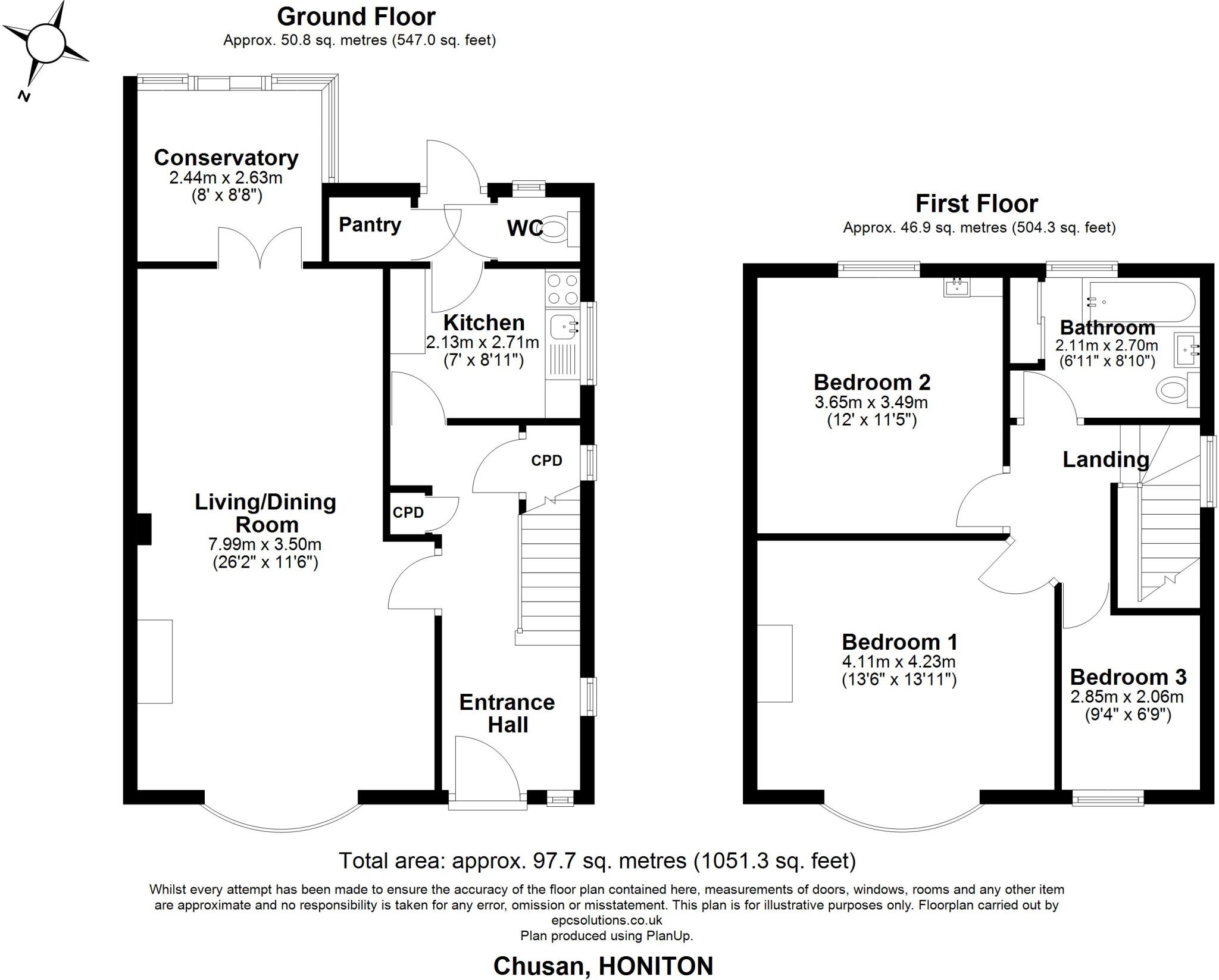 Exeter Road, Honiton, Devon, EX14 floorplan
