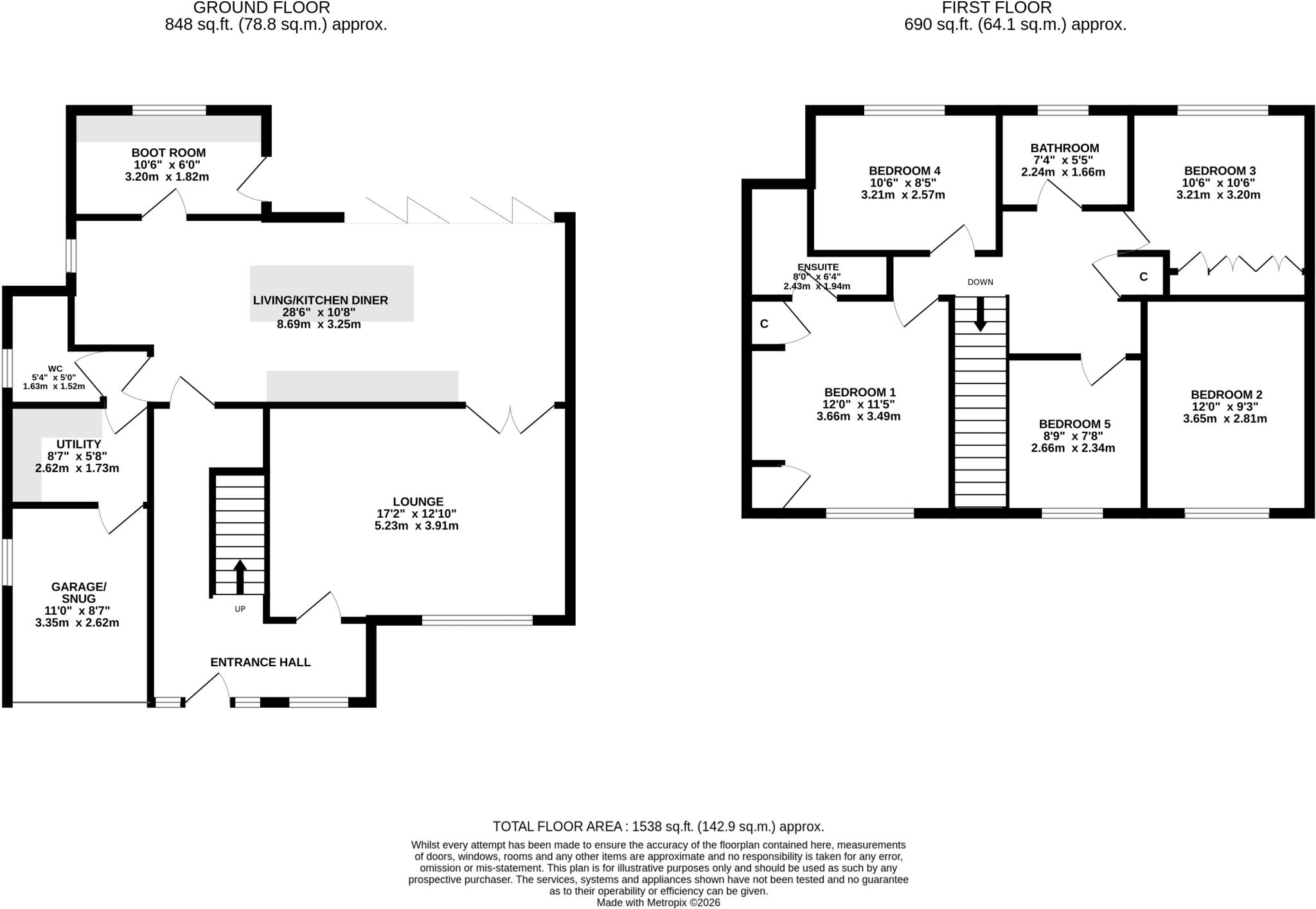 Larkfield Road, Rawdon, Leeds, West Yorkshire, LS19 floorplan