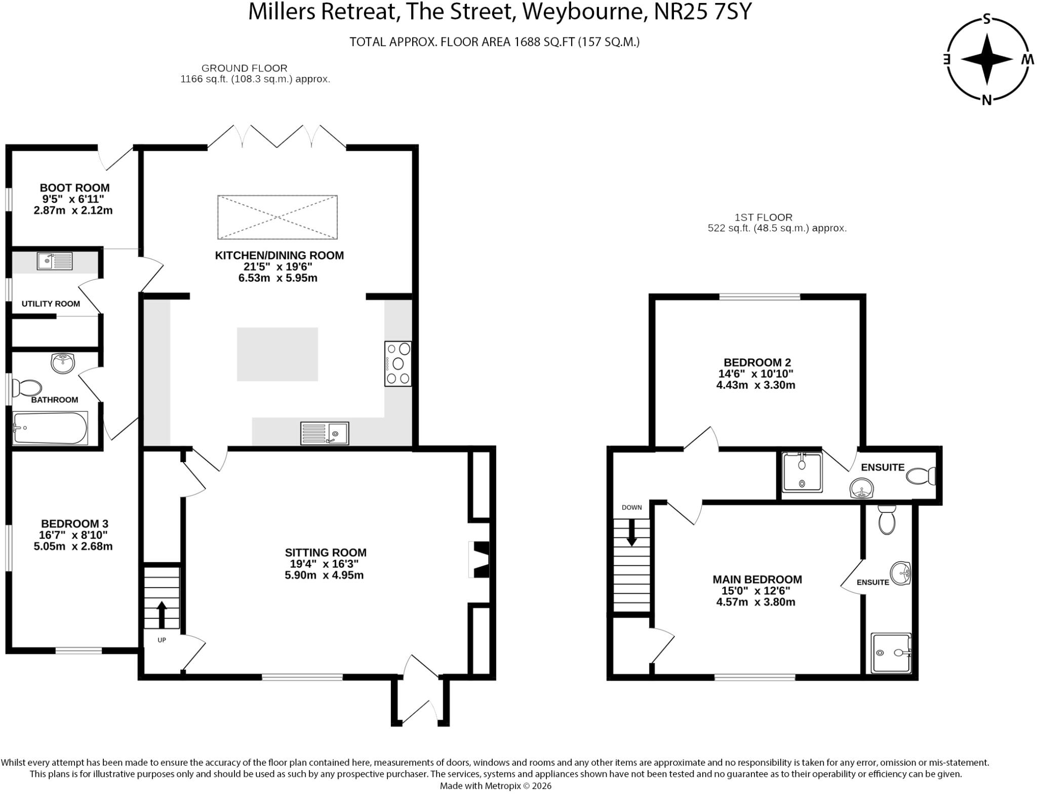 The Street, Weybourne, Holt, Norfolk, NR25 floorplan