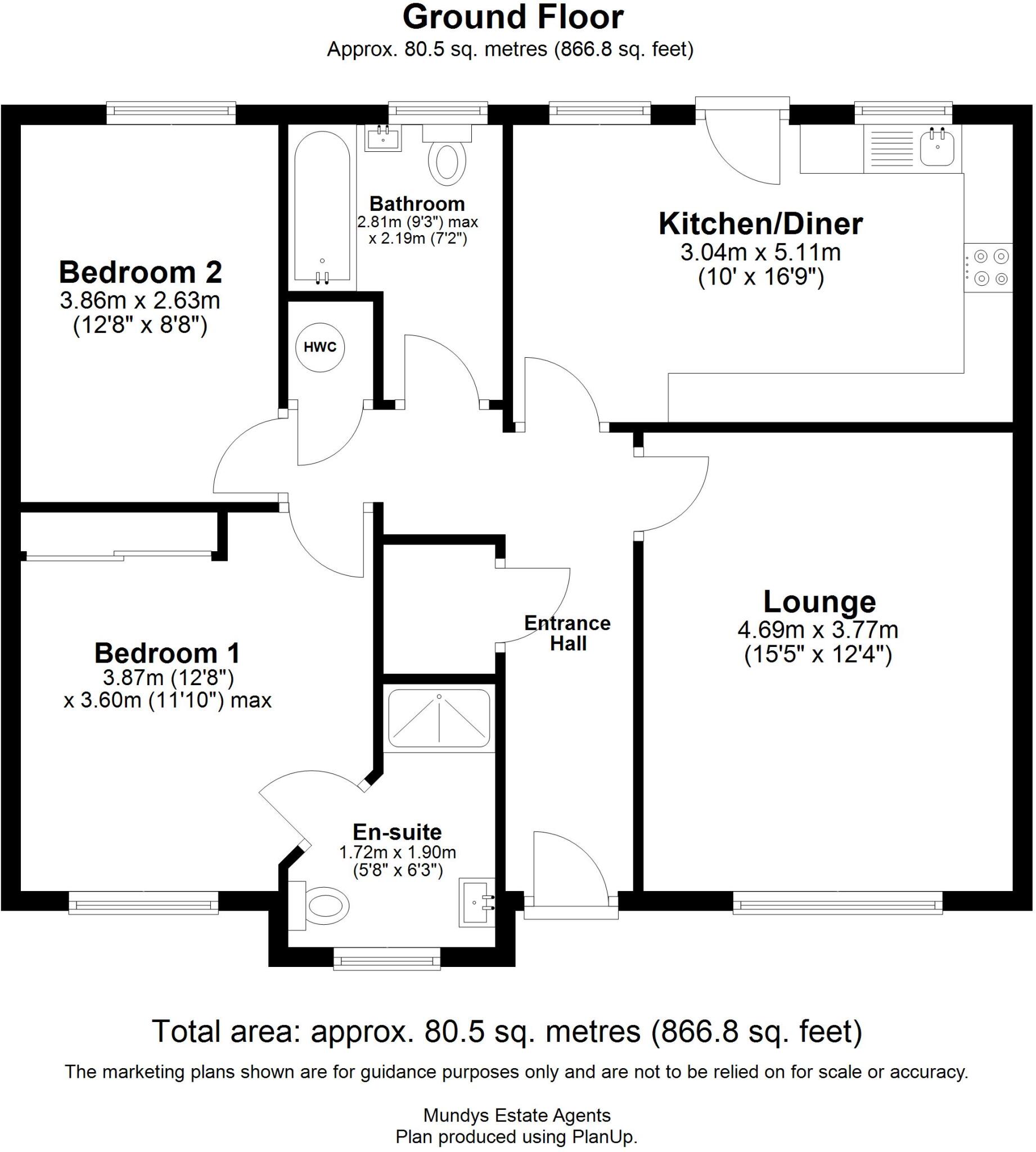 Derby Close, Market Rasen floorplan