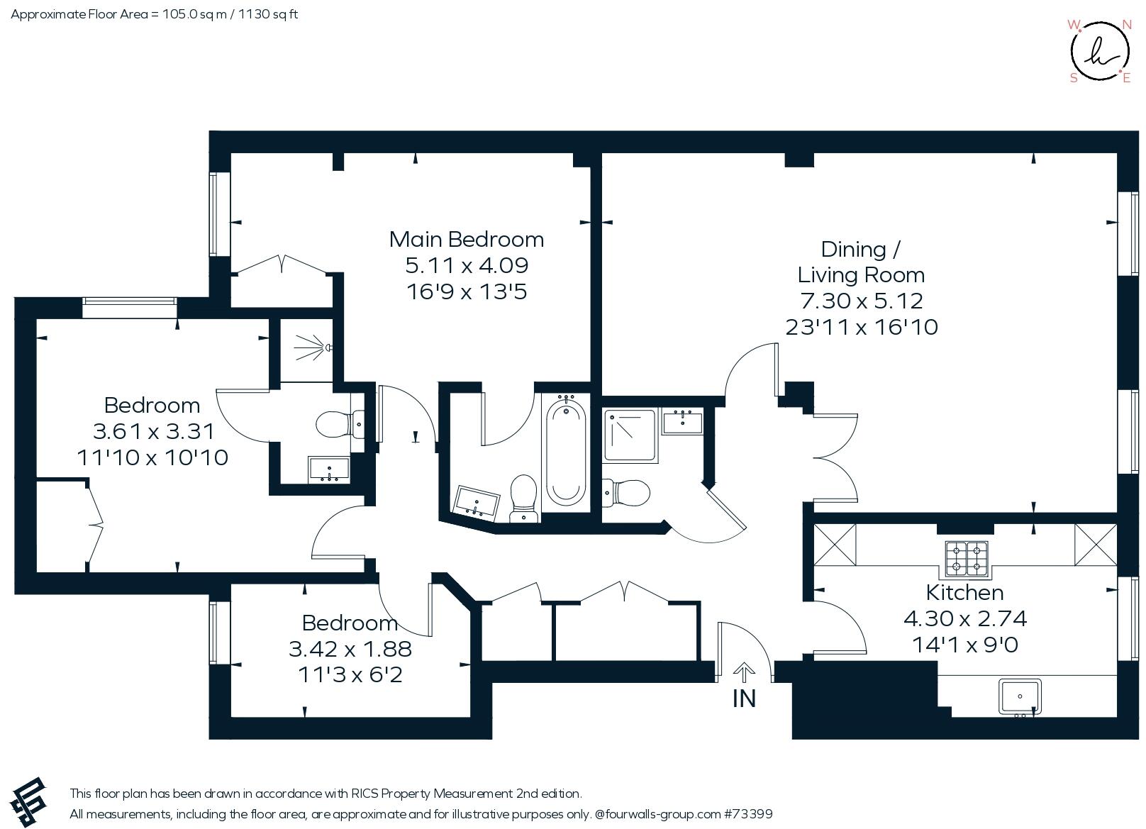 The Broad Walk Cheltenham GL50 1QG floorplan