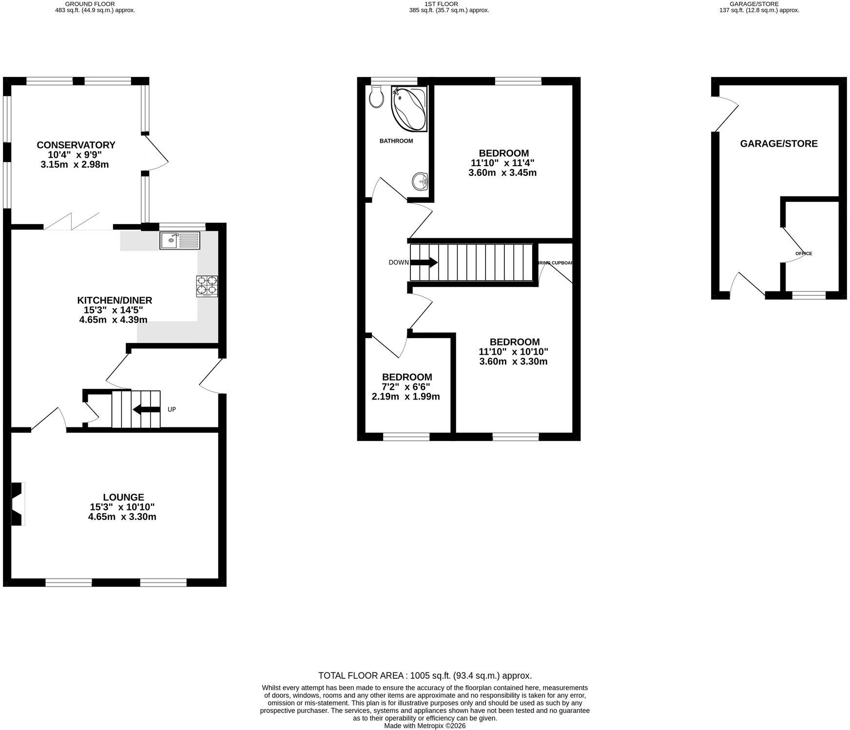 Hogarth Close, Bedford, MK41 floorplan