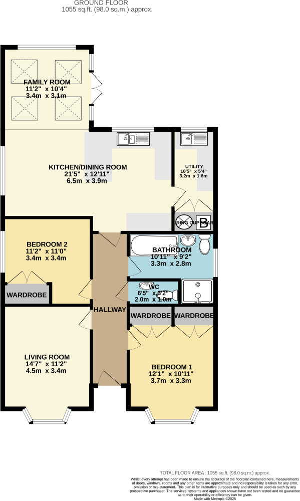 110 Testwood Lane, Totton, Southampton, SO40 3QS floorplan